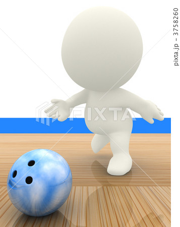 3D person bowling 3D person bowling 3758260