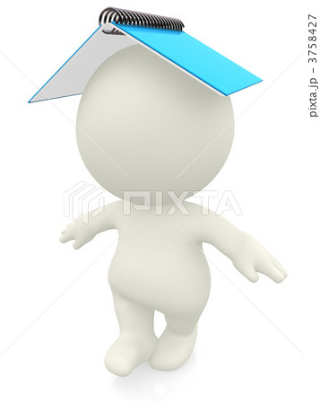 3D person balancing with a notebook 3758427