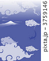 風雲に龍と富士（青） 3759146