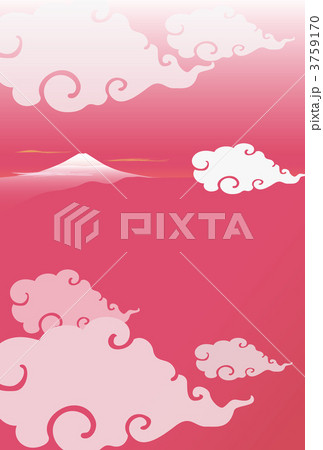 風雲に富士（赤／ピンク） 3759170