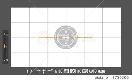 カメラファインダー 黒 グリッド有り のイラスト素材