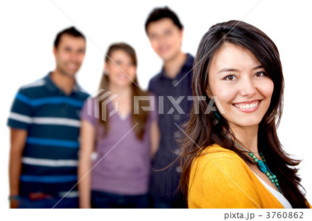 Girl with a group Girl with a group 3760862