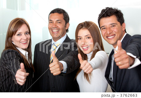 business group with thumbs-up 3762663