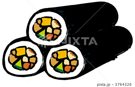 恵方巻 太巻き 巻き寿司のイラスト素材