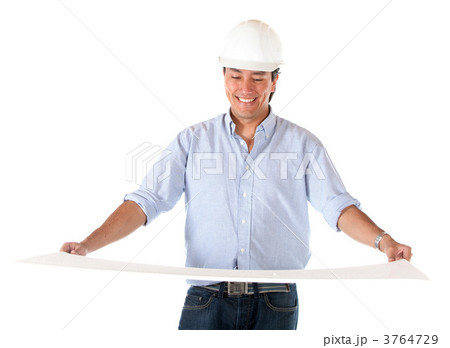 Architect holding a model Architect holding a model 3764729