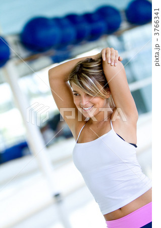 Woman stretching Woman stretching 3766341