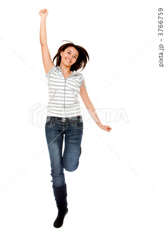 Happy woman jumping 3766759