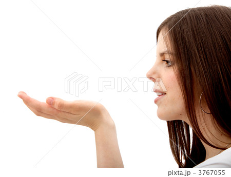 Woman holding something 3767055