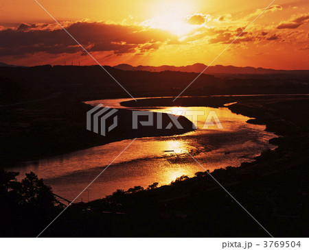 最上川の夕景 最上川の夕景 3769504