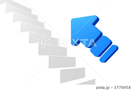 上昇を表す3DCGイラスト 3770958