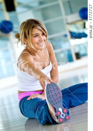Gym woman stretching 3772717