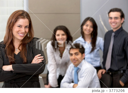 Business woman and group 3773206