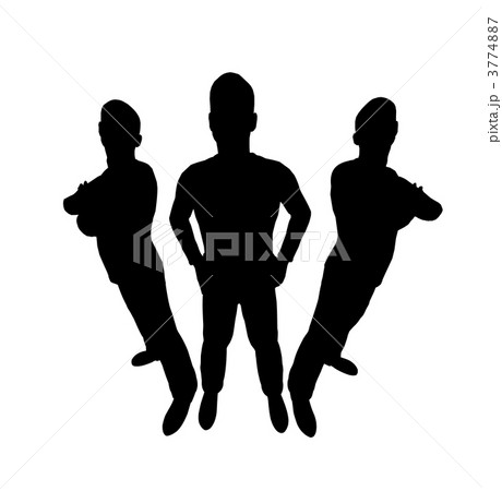 three men silhouette wide angle 3774887