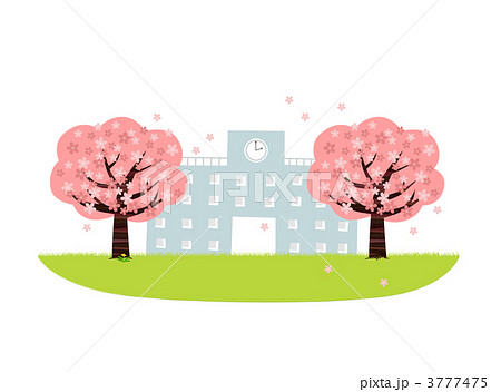 桜と学校 桜と学校 3777475