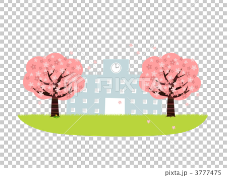 桜と学校 桜と学校 3777475