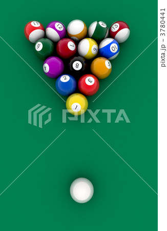 billiard table and balls 3780441