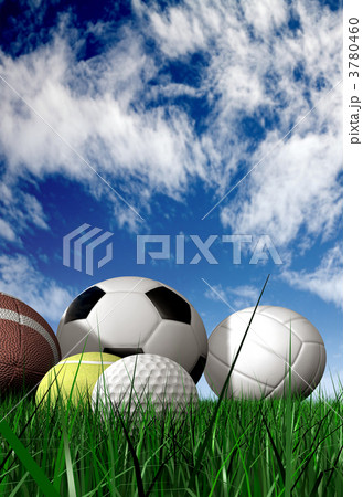 sports balls on the grass 3780460