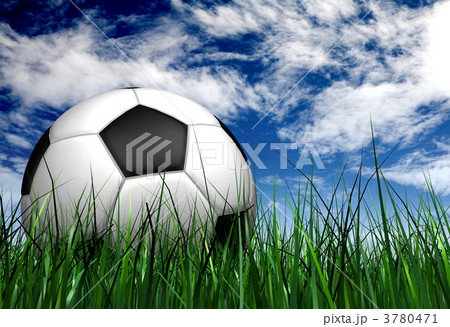 football or soccer ball on the grass 3780471