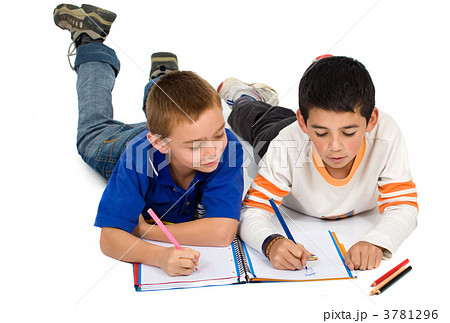 kids drawing on a notebook kids drawing on a notebook 3781296