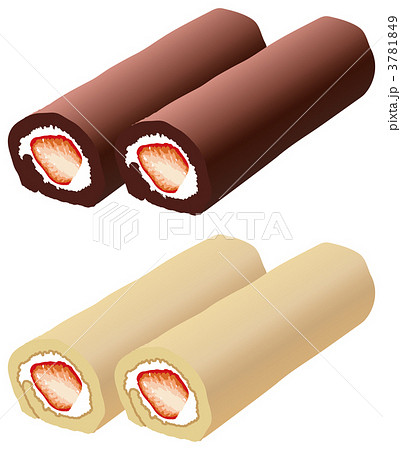 ロールケーキ ベクター 恵方ロールのイラスト素材
