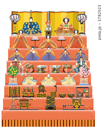 雛人形のイラスト素材