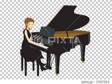 ピアノを弾く女性 3787263