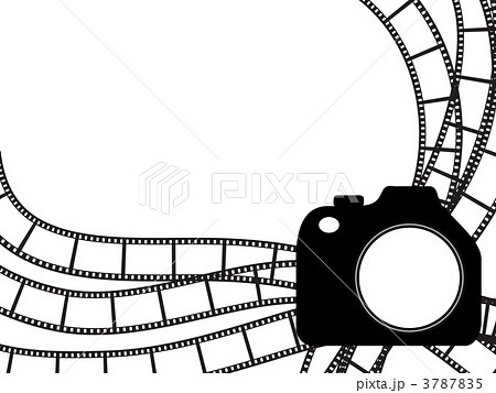 フィルムとカメラのイラスト素材