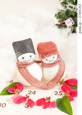 手作り雪だるまのクリスマス 3789163
