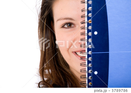 female student with a notebook 3789786