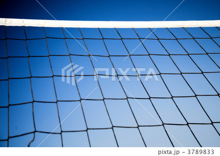 beach volleyball net with a blue sky 3789833