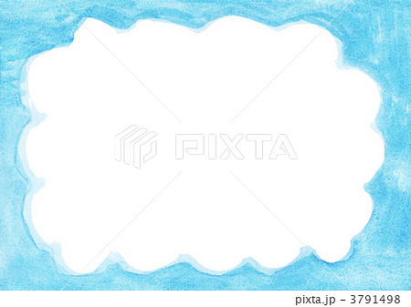 手描きの枠 雲 のイラスト素材