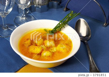 Soup on the served table 3791851