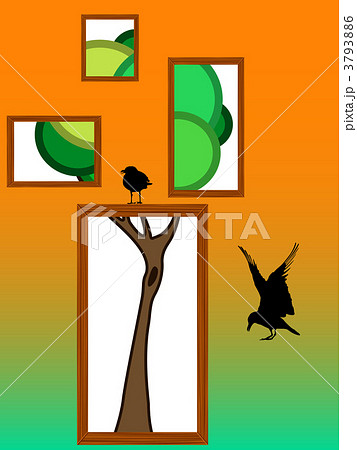abstract tree with birds design 3793886