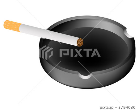 ashtray and cigarette against white 3794030