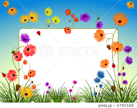 empty billboard with flowers and grass empty billboard with flowers and grass 3795568
