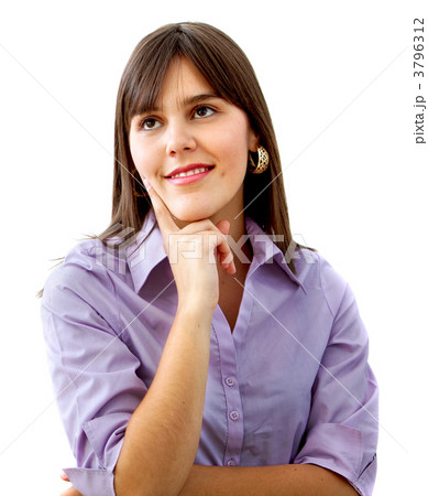 Pensive girl isolated 3796312