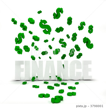dollar symbols raining over word finance 3798001