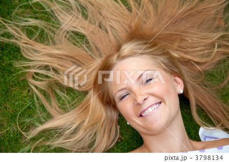 Woman lying on the floor 3798134