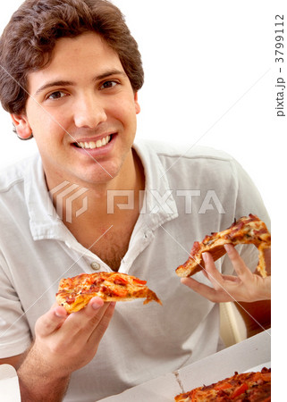 Man eating pizza 3799112