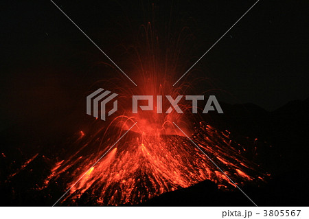 桜島噴火 生きている大地桜島 活火山の写真素材