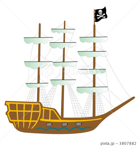 pirate ship isolated on white 3807882
