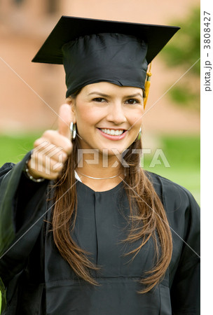 Thumbs up graduation woman 3808427