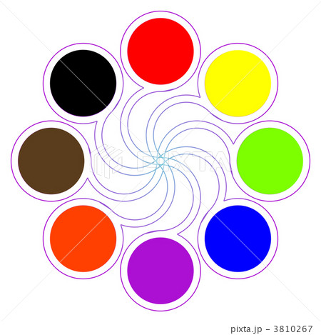 round color palette with eight basic colors round color palette with eight basic colors 3810267