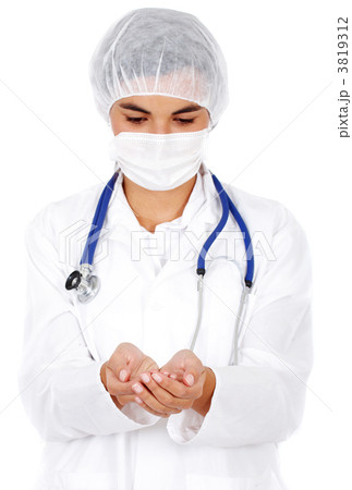 woman doctor holding something woman doctor holding something 3819312