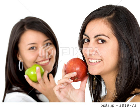 women with apples women with apples 3819773