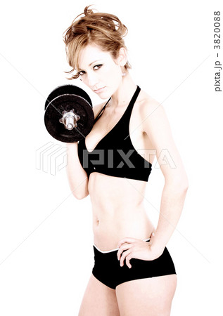 girl doing freeweights girl doing freeweights 3820088