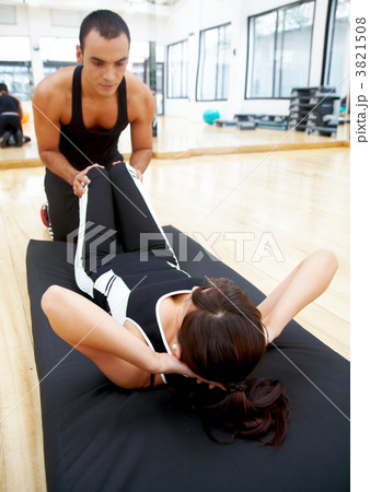 gym woman and her trainer 3821508