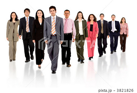 Business team walking forward Business team walking forward 3821826