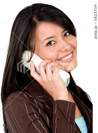 casual girl talking on the phone 3823734