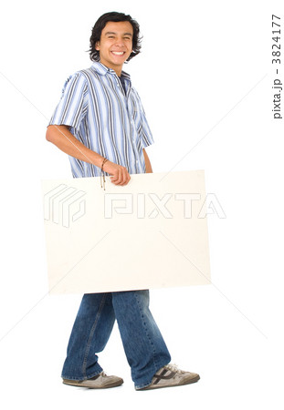 friendly student carrying an add board 3824177
